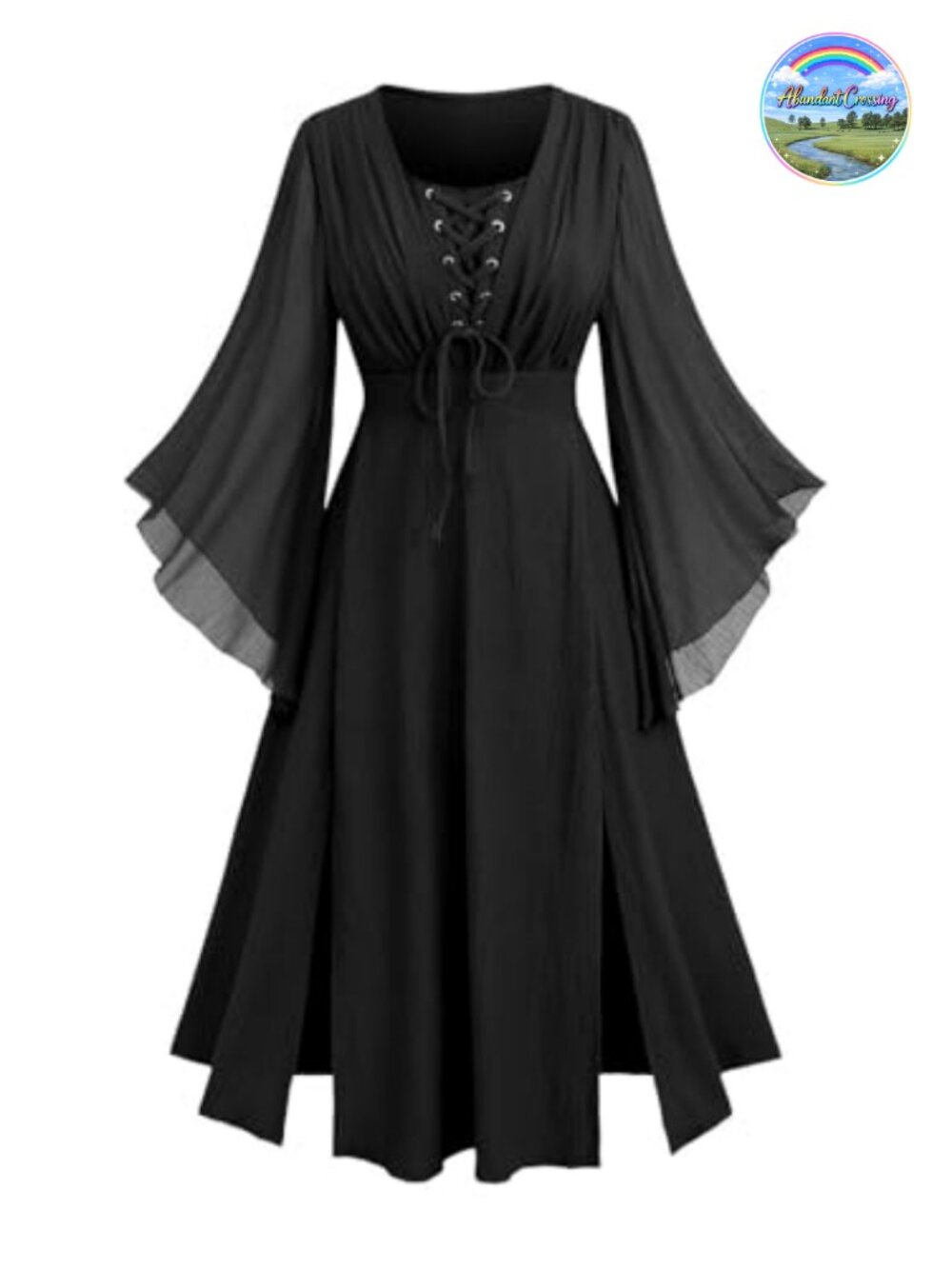 Plus Size Renaissance Medieval Irish Fairy Costume Dress Lace Corset